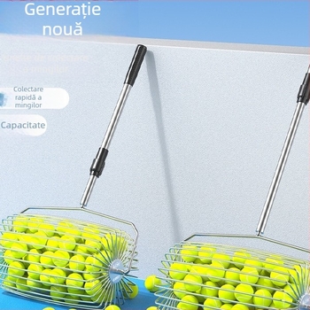 Colector de mingi de tenis ușor, telescopic, cu cilindru de colectare