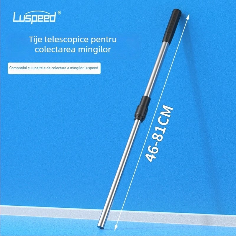 Colector de mingi de tenis ușor, telescopic, cu cilindru de colectare