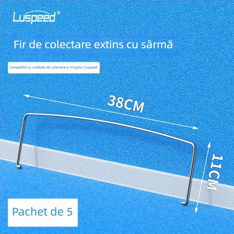 Colector de mingi de tenis ușor, telescopic, cu cilindru de colectare