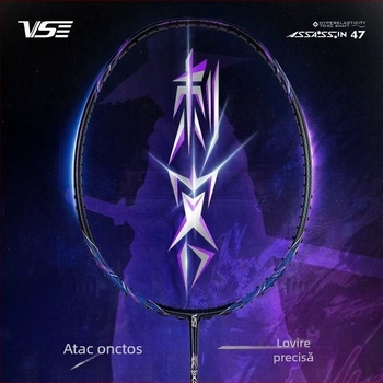 Weichen Assassin rachetă de badminton, ramă din carbon complet, ultraușoară, model ofensiv pentru competiții și antrenament, greutate 95–100 g, mâner G5