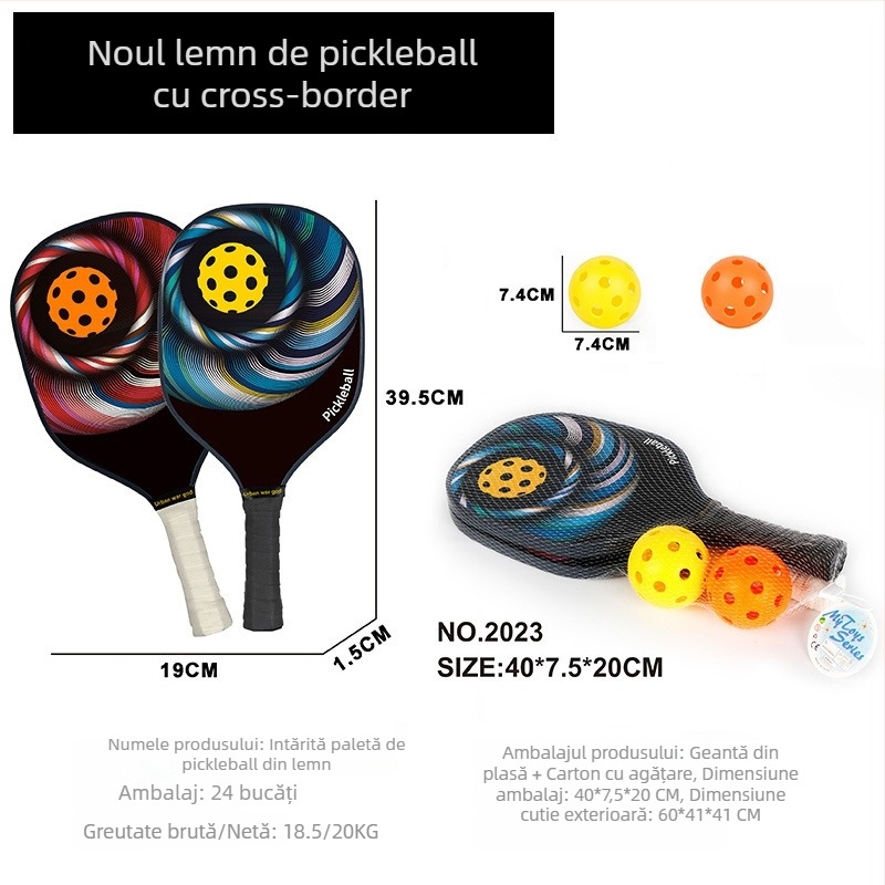 Paletă pickleball pentru familie, joc în aer liber (Material: plastic; Greutate: 25 g; Brand: Happy Star Bear)