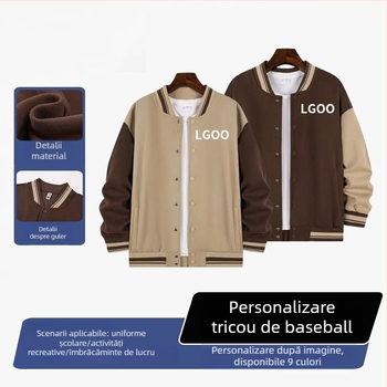 Jachetă cardigan bărbați slim-fit din 58,4% bumbac combed, căptușeală din poliester, guler înalt, închidere cu nasturi, material gros