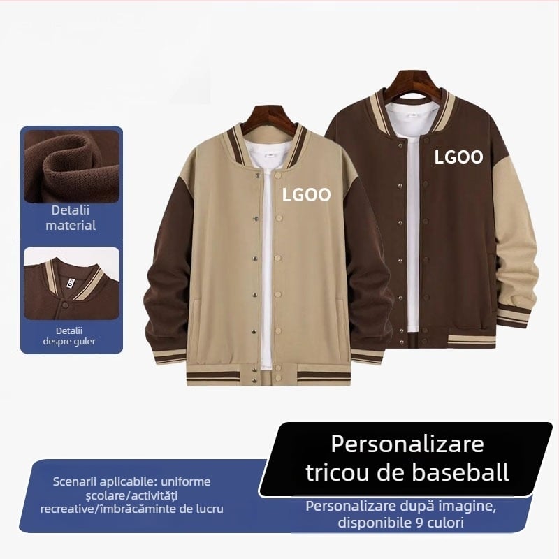 Jachetă cardigan bărbați slim-fit din 58,4% bumbac combed, căptușeală din poliester, guler înalt, închidere cu nasturi, material gros