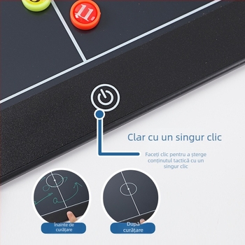 Tablă tactică pentru fotbal – tablă magnetică electronică pentru antrenor, material Qita, set de 20 bucăți, tablă scoruri/înlocuire/tactică