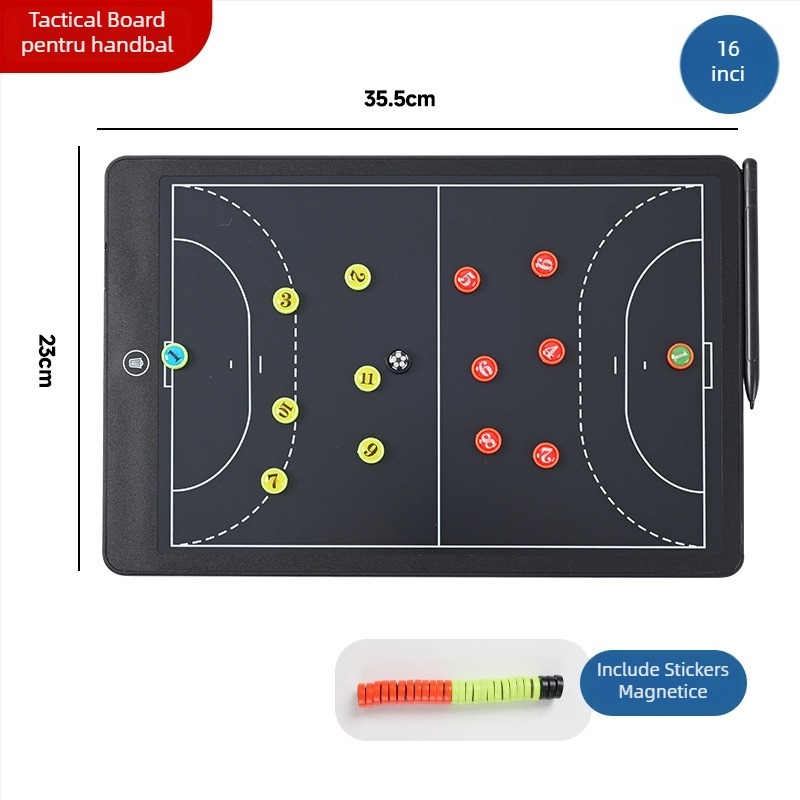 Tablă tactică pentru fotbal – tablă magnetică electronică pentru antrenor, material Qita, set de 20 bucăți, tablă scoruri/înlocuire/tactică