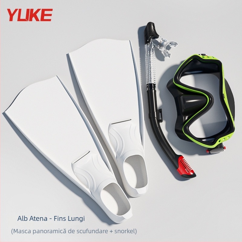 Set din silicon pentru înot: aripioare de scufundare și mască de snorkel – pentru adulți și copii – marca Yuke
