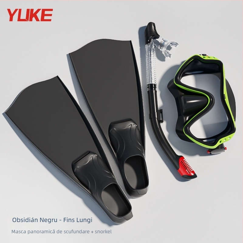 Set din silicon pentru înot: aripioare de scufundare și mască de snorkel – pentru adulți și copii – marca Yuke