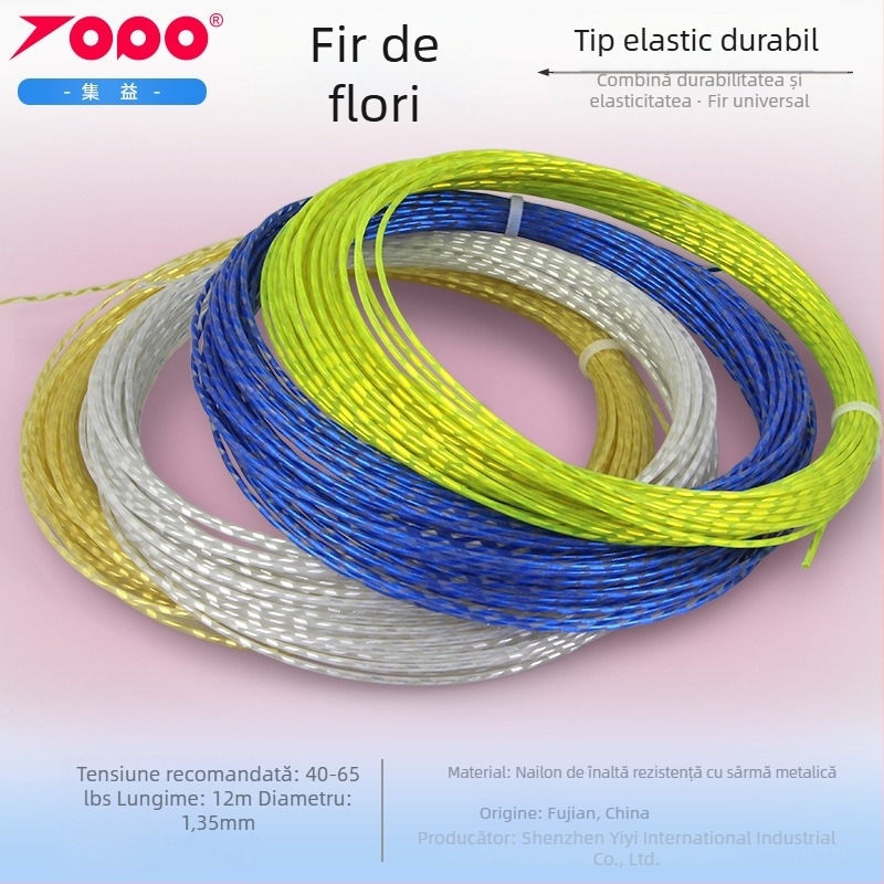 Șnururi de racquet din poliester, rezistente la lovire – pentru tenis; potrivite pentru tenis de masă și badminton; Brand Collect Benefits