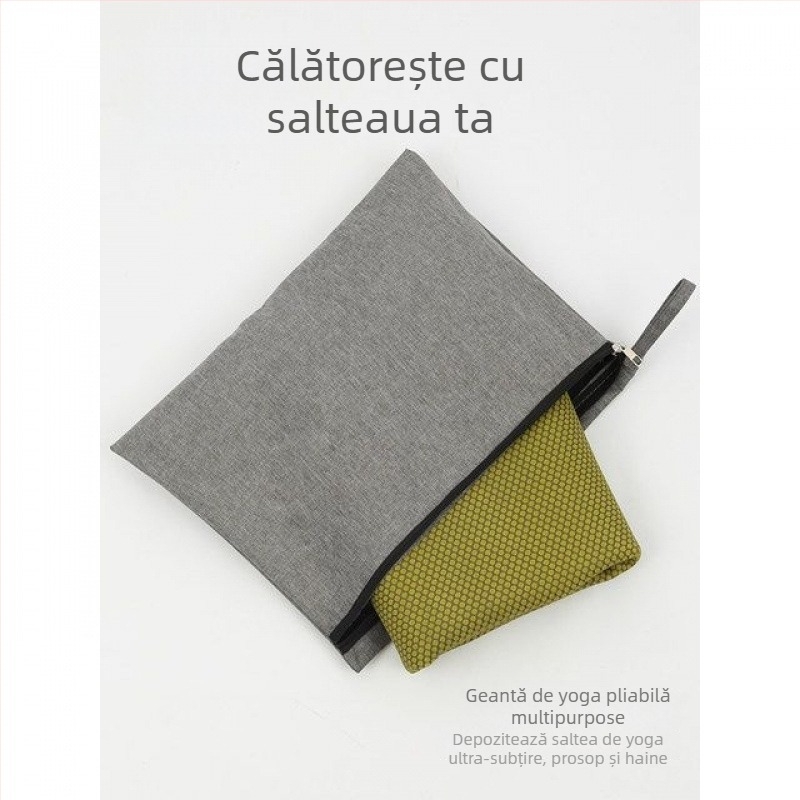 Covoraș de yoga – Cauciuc natural, 6 mm, pliabil, model solid