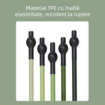 Asahi Ken set funii de tragere – funie de rezistență pentru fitness din TPE, tensiune 150 lb, set de 30 buc., pentru adulți