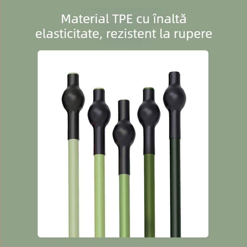 Asahi Ken set funii de tragere – funie de rezistență pentru fitness din TPE, tensiune 150 lb, set de 30 buc., pentru adulți