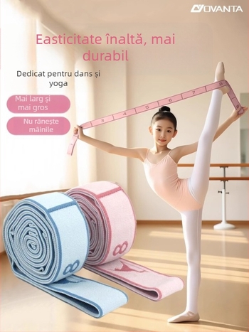 Ovanda bandă elastică pentru antrenament balet pentru copii, design cu 12 secțiuni