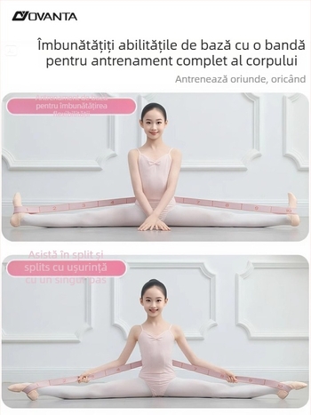 Ovanda bandă elastică pentru antrenament balet pentru copii, design cu 12 secțiuni