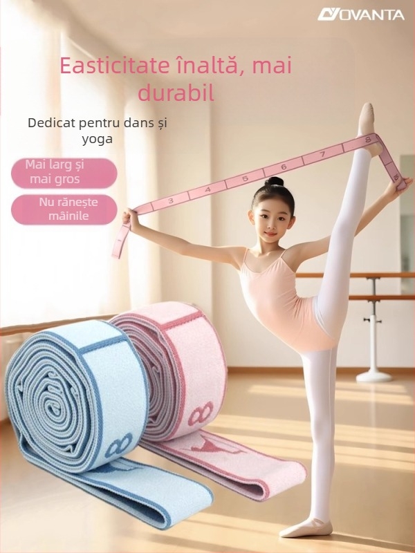 Ovanda bandă elastică pentru antrenament balet pentru copii, design cu 12 secțiuni