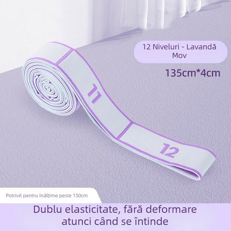 Ovanda bandă elastică pentru antrenament balet pentru copii, design cu 12 secțiuni