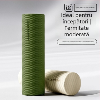 Rolă din pufă din pufsolidă pentru masajul spatelui și al picioarelor — relaxare musculară, instrument de yoga pentru începători