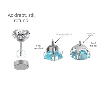 F136 Cercei din aliaj de titan, cu floare tăiată ca un trandafir, pentru femei, bijuterii de piercing pentru urechi G23