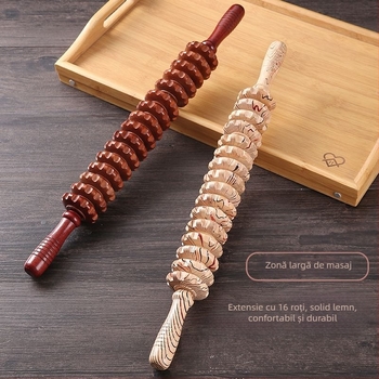 Bețișor de masaj din lemn, roller portabil pentru relaxarea mușchilor, yoga meridiană, masaj gât și picioare