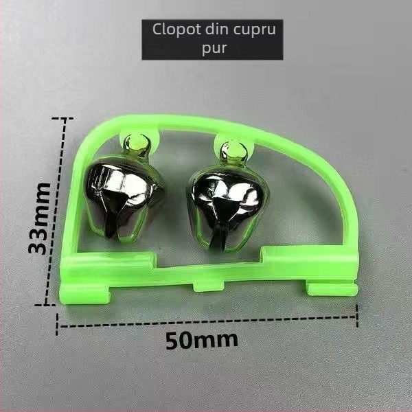 Clopot pentru undițe de pescuit marin cu lumină și alarmă anti-cădere – clopot dublu, metal, Wenxing