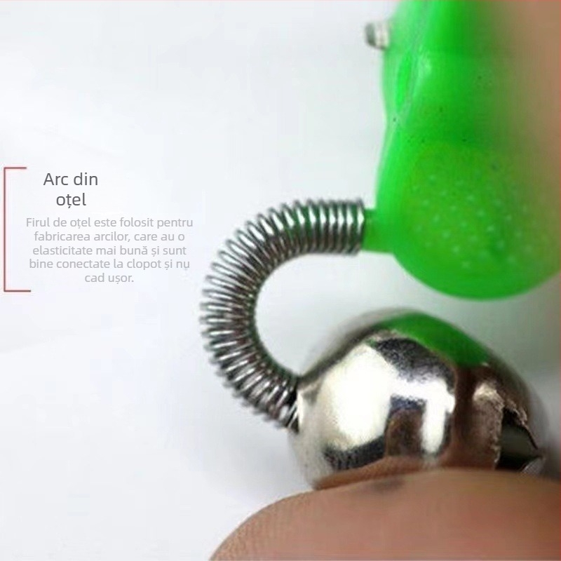 Clopot pentru undițe de pescuit marin cu lumină și alarmă anti-cădere – clopot dublu, metal, Wenxing