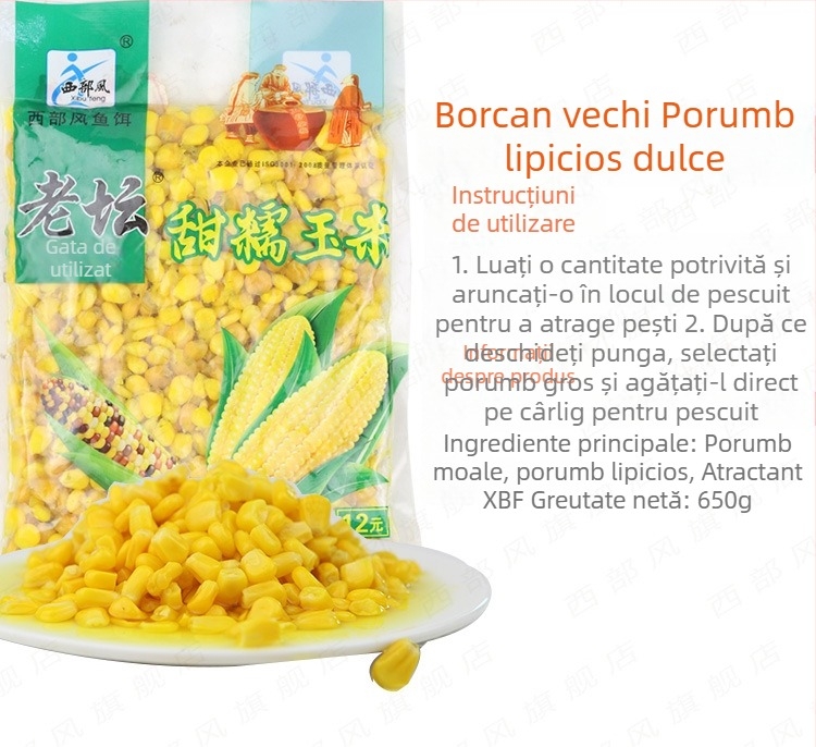 Momeală de pescuit: cartof dulce și porumb, stil occidental – 35 pungi pe pachet