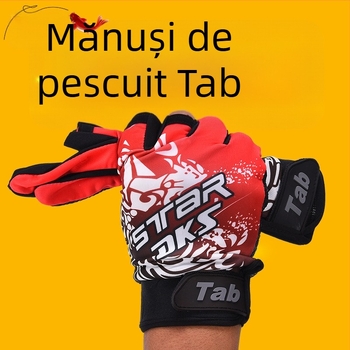 Tab mănuși de pescuit pentru momeli, impermeabile, respirabile, protecție UV, design cu cinci degete