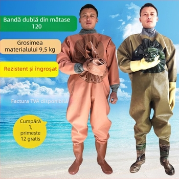 Costum de pescuit complet impermeabil, dintr-o bucată, material gros, primăvară, pentru bărbați