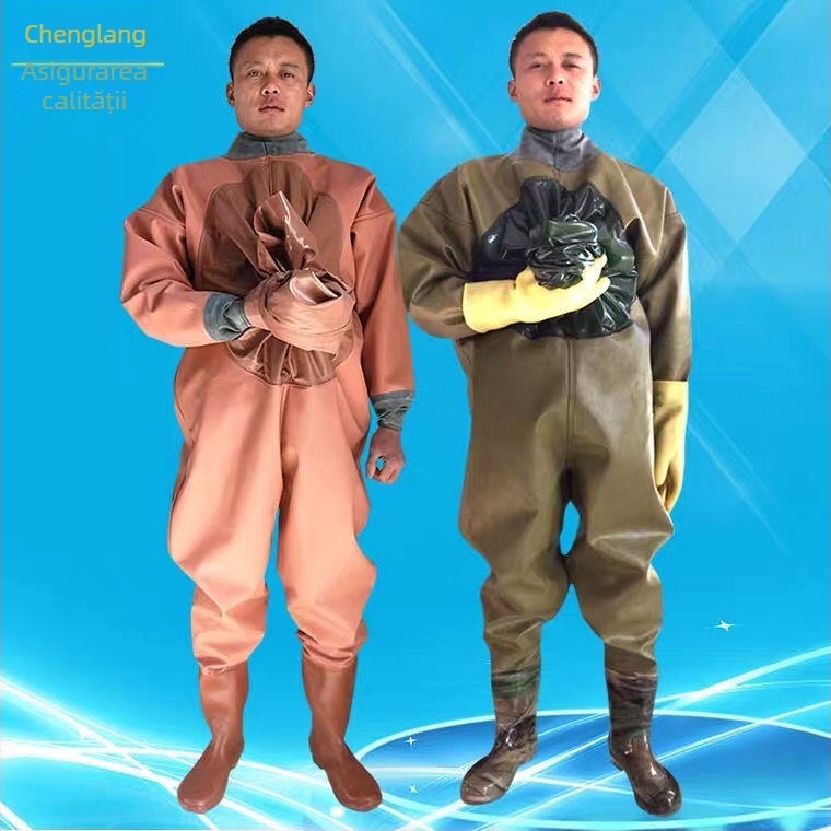 Costum de pescuit complet impermeabil, dintr-o bucată, material gros, primăvară, pentru bărbați