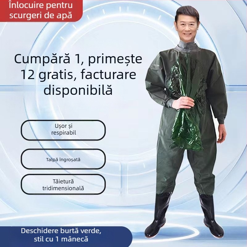 Costum de pescuit complet impermeabil, dintr-o bucată, material gros, primăvară, pentru bărbați