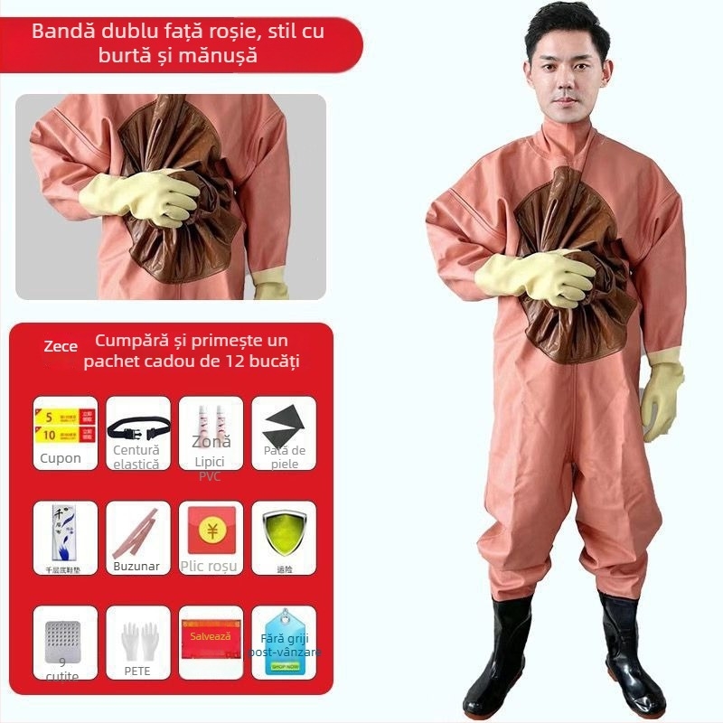 Costum de pescuit complet impermeabil, dintr-o bucată, material gros, primăvară, pentru bărbați