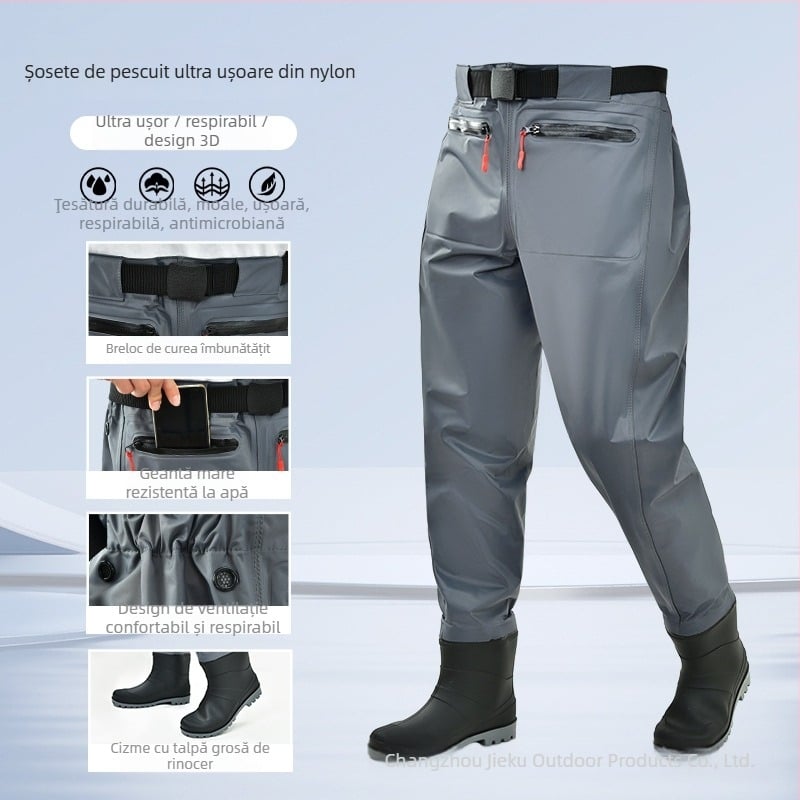 Îmbrăcăminte impermeabilă pentru pescuit, talie – ușoară, protecție UV, rezistent la vânt, durabilă, țesătură din fibre chimice pentru bărbați