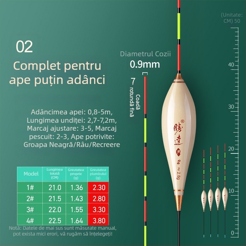 Plută de pescuit cu drift vertical, Shengda, papură