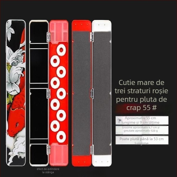 Cutie multifuncțională pentru plute – trei în unu, cu trei niveluri și capacitate mare pentru liniile de pescuit