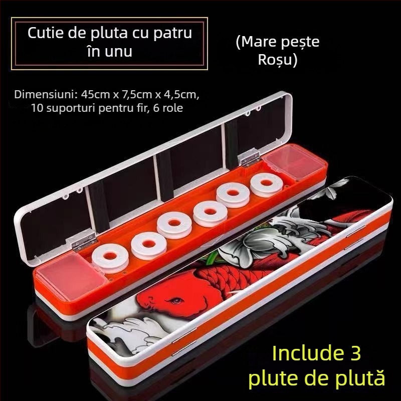 Cutie multifuncțională pentru plute – trei în unu, cu trei niveluri și capacitate mare pentru liniile de pescuit