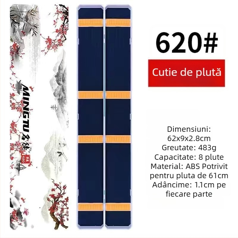 Cutie din plastic pentru pluta de pescuit – Famous man, capacitate mare, lungime extinsă