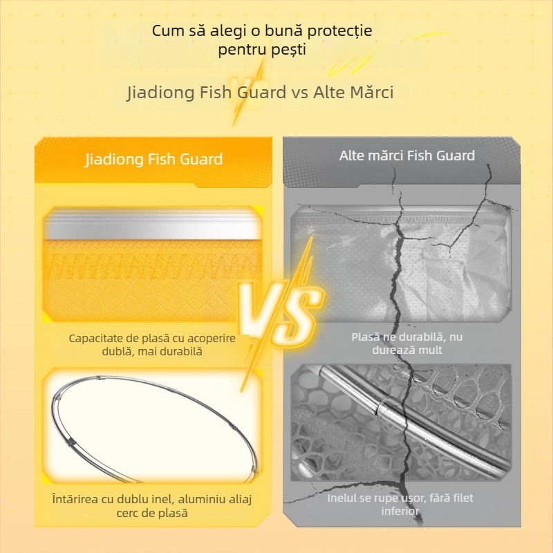 Jiajiaoni All-in-One Plasă de Pescuit cu Uscare Rapidă Pentru Pescuit Sălbatic – Protecție Pescuit