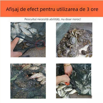 Tai Lane plasă de protecție pentru pescuit, cușcă pliabilă pentru creveți cu plasă tip umbrelă, material mătase