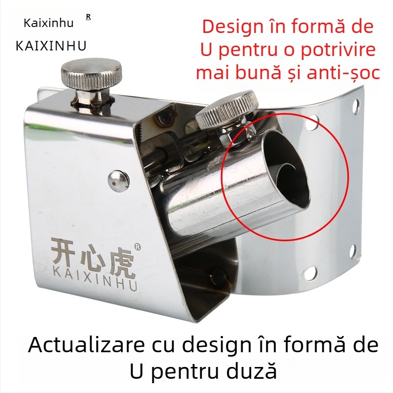 Cutie fixă de pescuit din oțel inoxidabil – set de accesorii din trei piese cu suport pentru lansete, tavă pentru momeli și suport pentru umbrelă | Happy Tiger