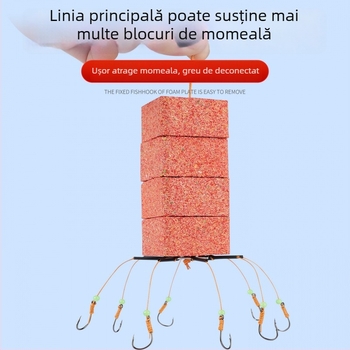 Set cârlig exploziv, cu opt dinți și clips pentru momelă – Mengda (Brand: Mengda; Fără barbs; Opt dinți; Pentru pescuit în mare, pe stânci, în râuri)
