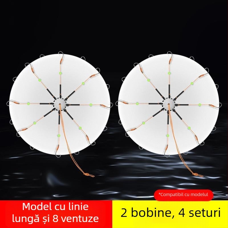 Set cârlig exploziv, cu opt dinți și clips pentru momelă – Mengda (Brand: Mengda; Fără barbs; Opt dinți; Pentru pescuit în mare, pe stânci, în râuri)