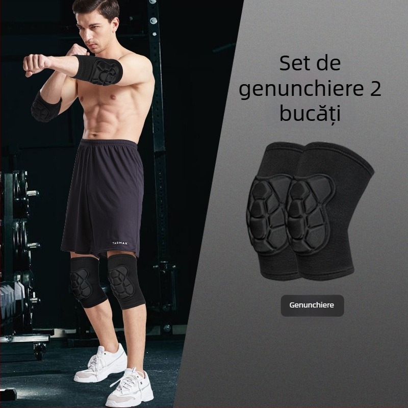 Set de protecții pentru genunchi și coate – Spandex, adulți, baschet, 150 g, cutie 100 buc