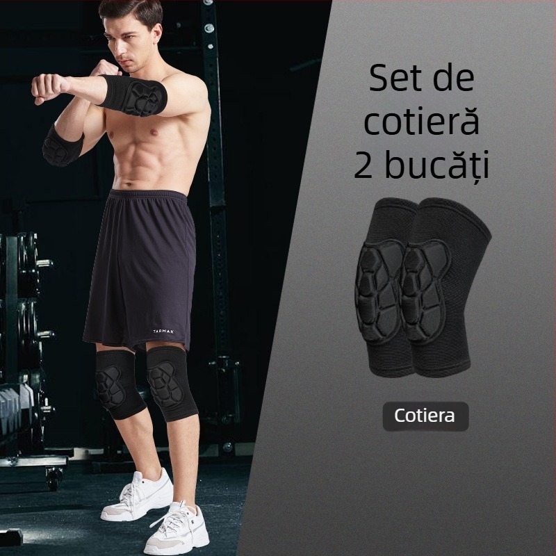 Set de protecții pentru genunchi și coate – Spandex, adulți, baschet, 150 g, cutie 100 buc