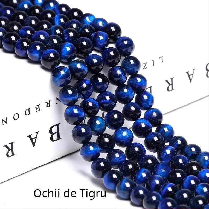 Mărgele libere din piatră ochi de tigru naturală, pentru bijuterii, motiv etnic totem