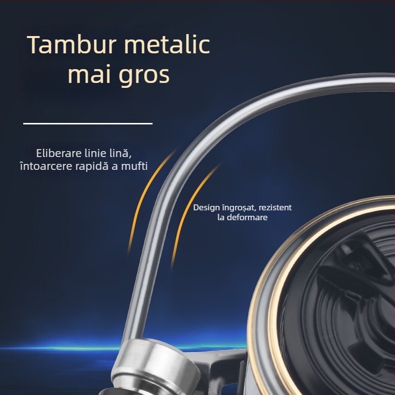 Mulinetă de pescuit spinning, din metal integral, set de 40 de bucăți, compatibilă cu etichetare privată