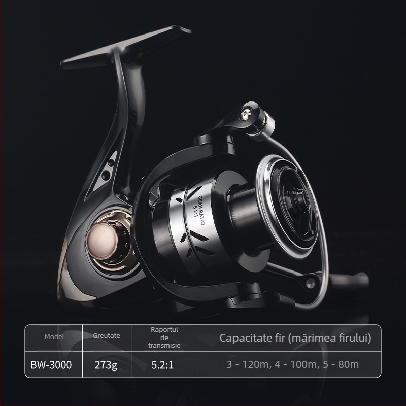 HAUT TON/HORTON tambur/spinning reel pentru pescuit — raport transmisie 5.2:1, lot 40 bucăți, etichetă privată licențiată