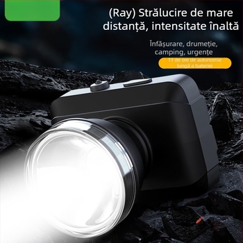 Frontala LED reîncărcabilă pentru exterior – rază 100–200 m, autonomie 5–9 ore