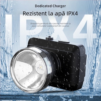 Frontala LED reîncărcabilă pentru exterior – rază 100–200 m, autonomie 5–9 ore