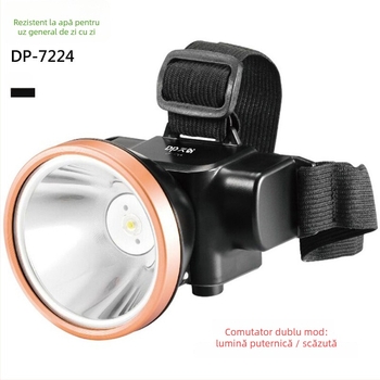 Frontala LED reîncărcabilă pentru exterior – rază 100–200 m, autonomie 5–9 ore