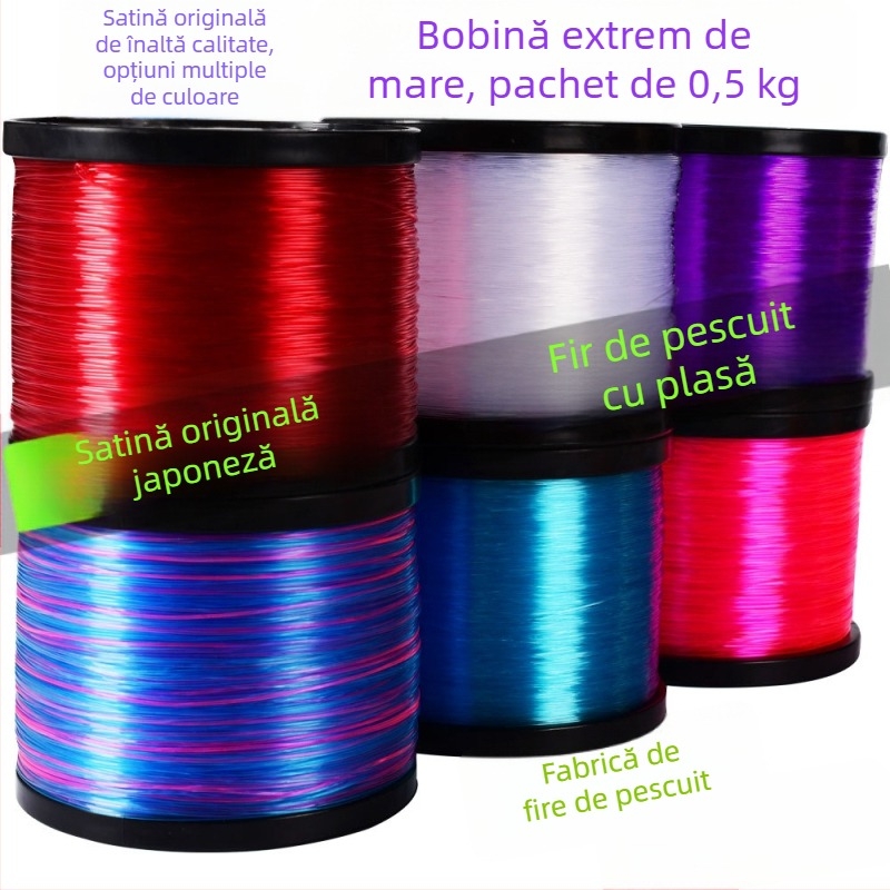 Yaoxin linie principală din nylon pentru pescuit, rezistență 10, pachet de 6 buc.