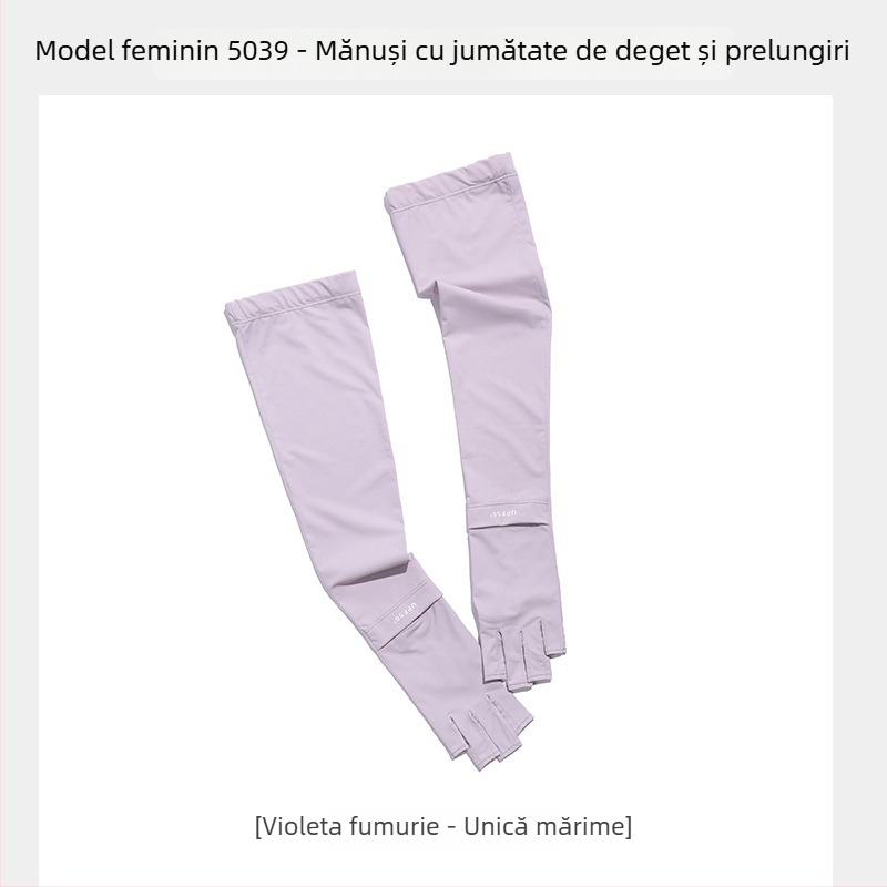 Mănuși cu protecție UV - design cu deget jumătate, din ice silk respirabil, uscare rapidă, anti-alunecare, compatibile cu ecran tactil